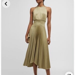 A.L.C. Renzo II Pleated Halter Midi Dress